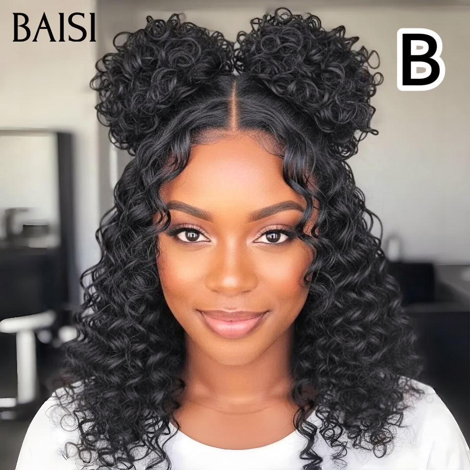 BAISI 13x4 Lace Frontal PROMO 4 Perruques ABCD Chaque Modèle Son Style Différent Look Tous les Jours  en 100%  Cheveux Humains