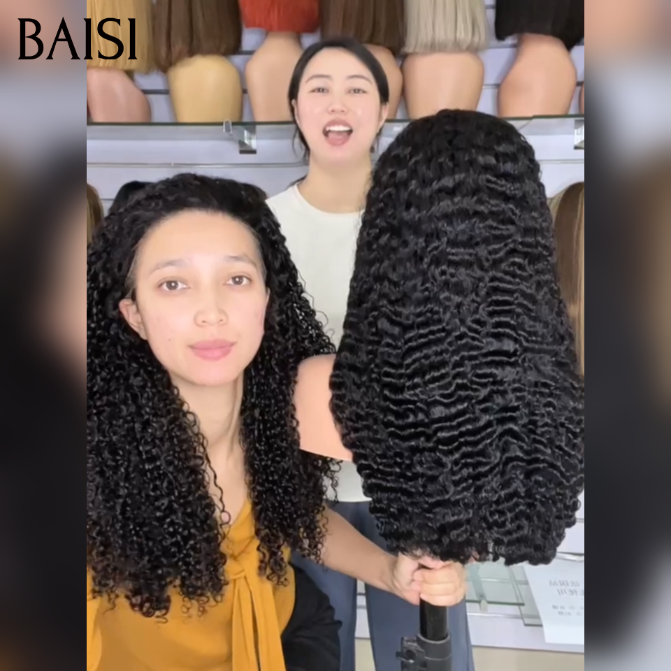 BAISI 13x4 Lace HD Perruque Longue Pixie ou Water ou Burmese 18 et 24Pouces A Partir de 148€ Couleur Noir 1B# 350% Densité Qualité Originale en 100% Cheveux humains