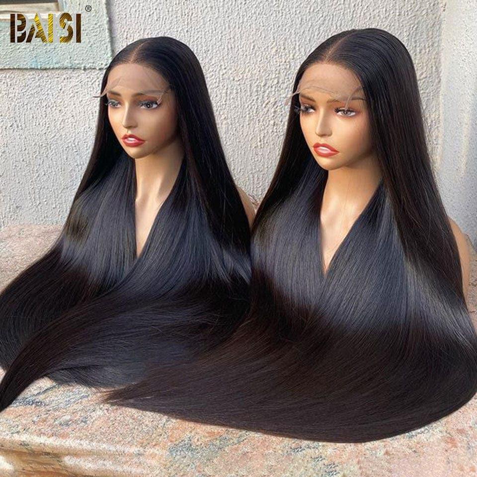 BAISI Achetez 2 perruques minimum au prix d'usine fournisseur 4x4 Closure Perruque Lisse  En 100% Cheveux Humains En Cheveux Indians Brésiliens De Bonne Qualité  (Pas besoins de code)