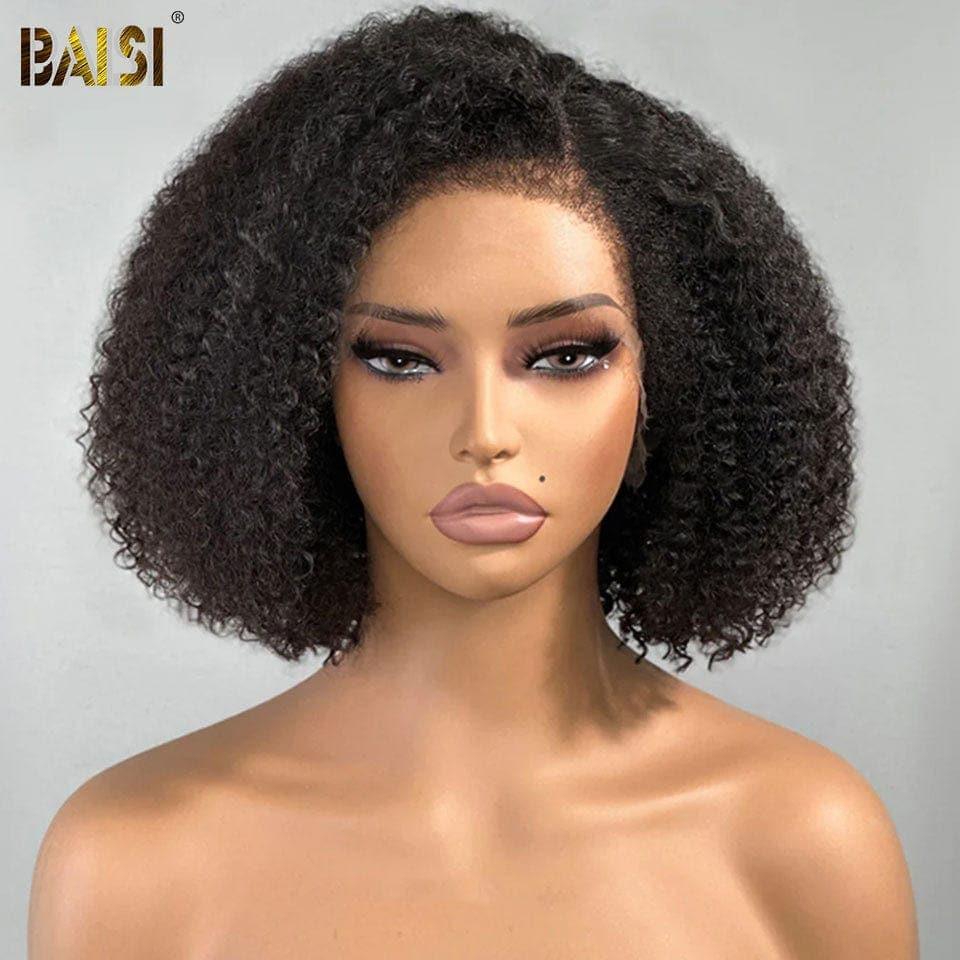BAISI 13x4 lace frontal curly wave 18 pouces 95€ ou T PART LACE PERRUQUE BOUCLÉE CURLY EN 100% CHEVEUX HUMAINS EN COULEUR MARRON BLONDE NOIR