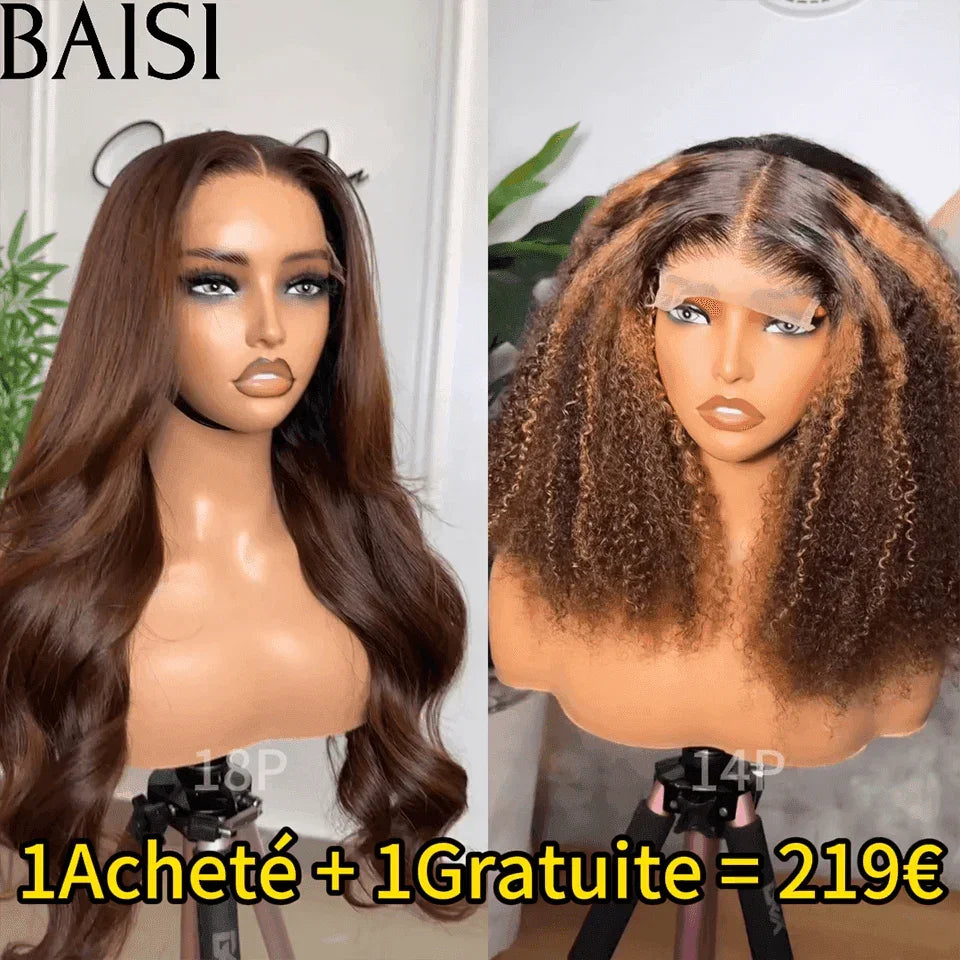 BAISI 1 Acheté + 1 Gratuite = 219€ en 100% vrais cheveux humains (pas besoin de code)