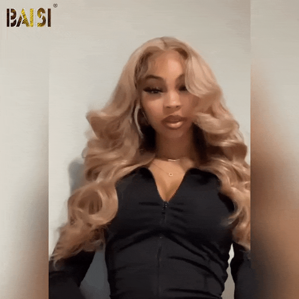 BAISI 13X4 Frontal Body wave Wig In color #27 In 100% Real Human Hair