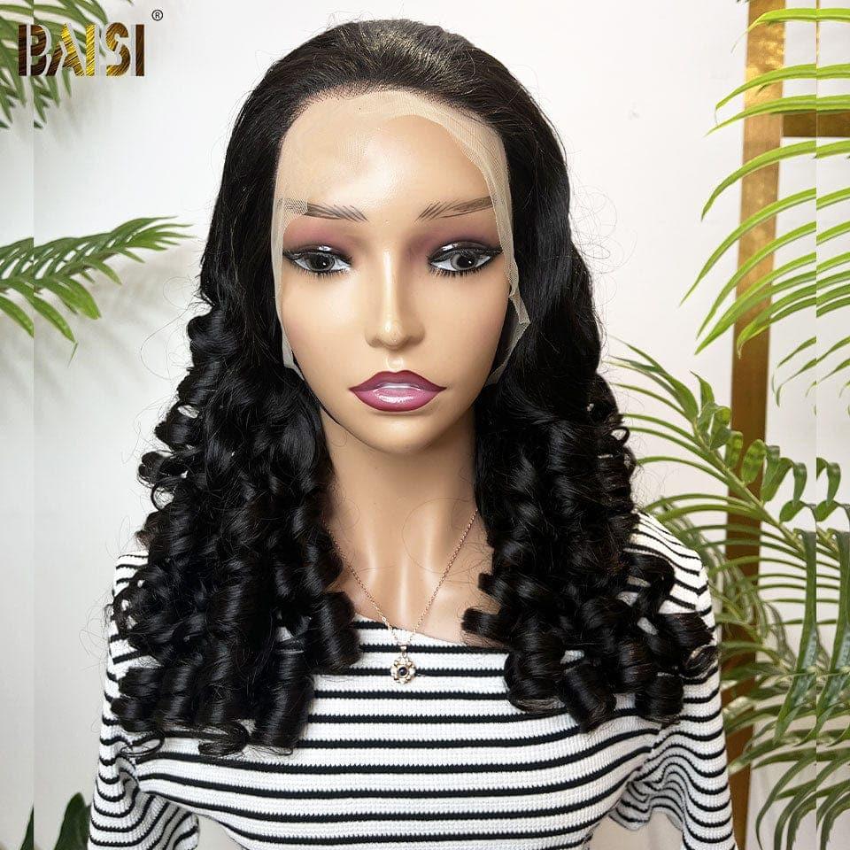 Baisi 13x4 luxo ovo onda a1 perucas feitas por fios de cabelo virgem duplo desenhado volume 300% densidade ao longo de 20 anos de uso sl030902