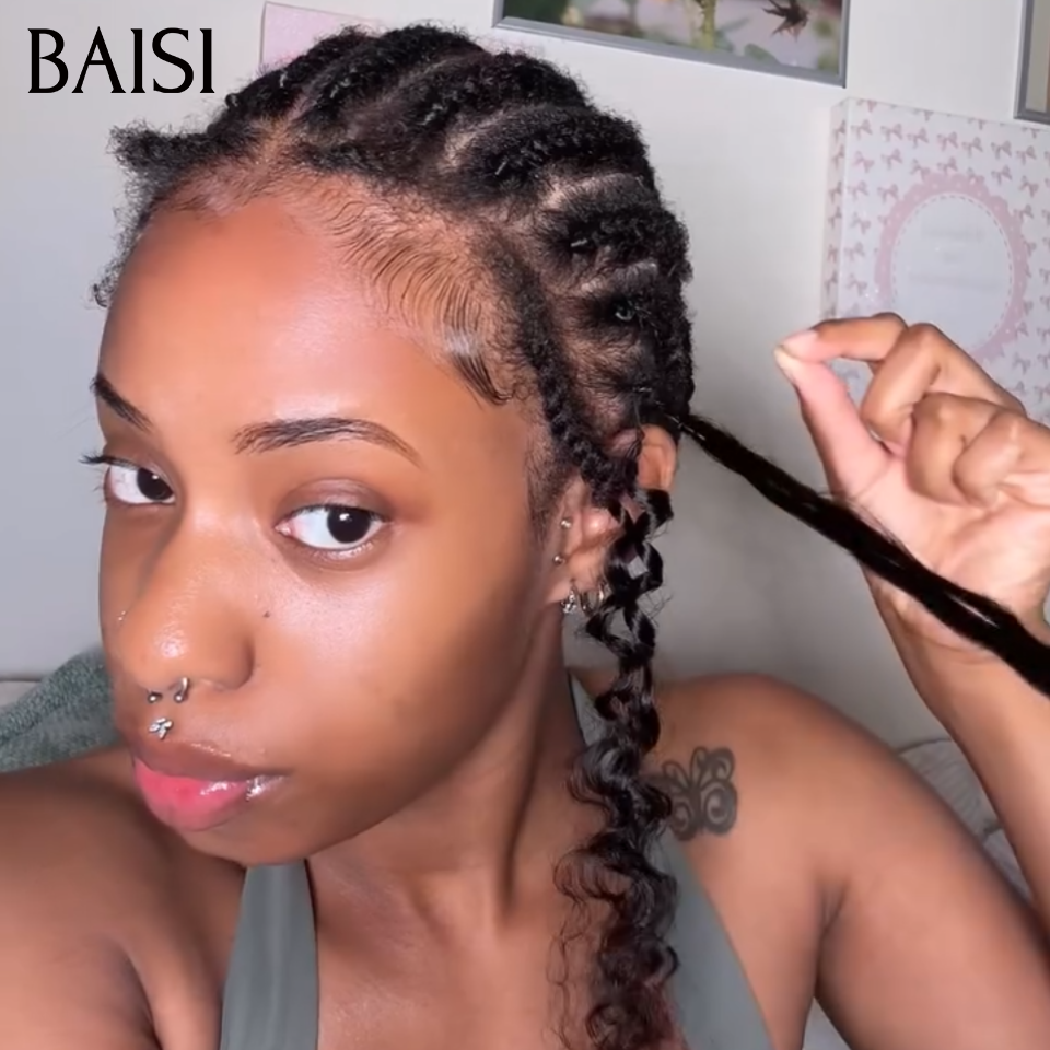 BAISI Extensions Plumes 100% Cheveux Humains Boucle Deep Curl Couleur Noir 1B# Pose Etape par Etape en Crochet 100Gr Résultat Impeccable et Durable