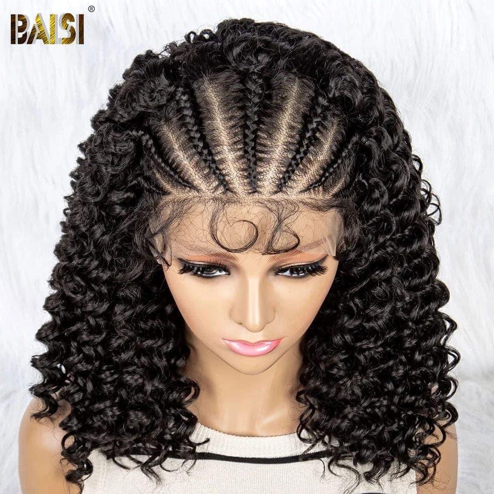 BAISI Petite natte frisé full lace avec baby hair synthétic hair