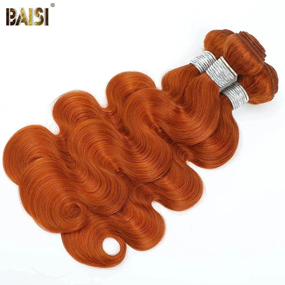 BAISI 12A Weben 3 Kugeln orange 350# In 100 % Echthaar Körperwelle