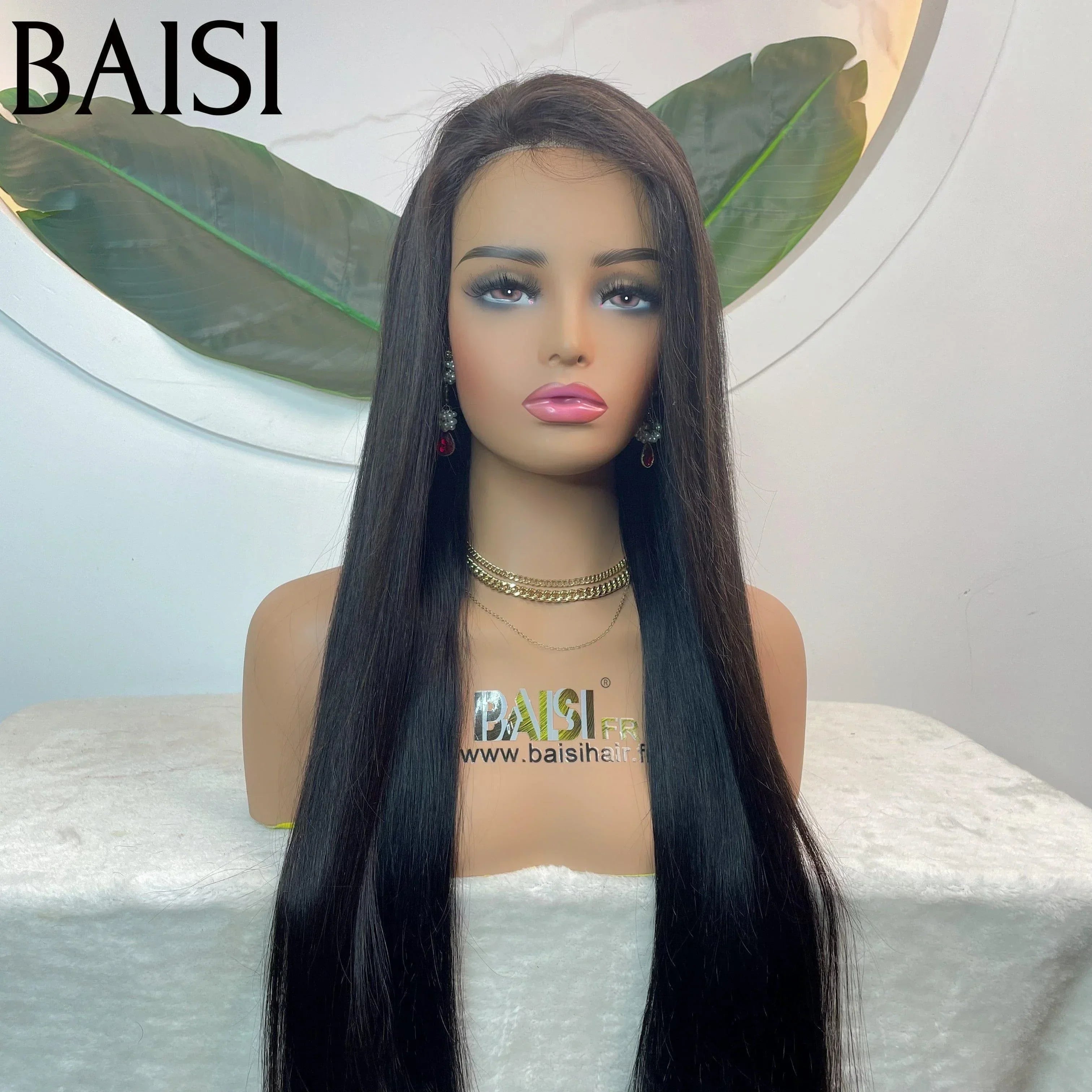 BAISI Achetez 1 + 1 Gratuite = 159€ 4X4 lace water wave 2 couleur Marron et 99J# ou 4 Perruques 395€ en 100% vrais cheveux humains code：FR38