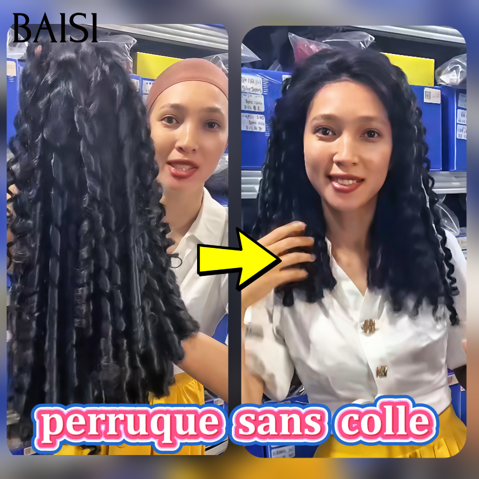 BAISI 13X4 lace perruque Bouclée TW 14 pouces 159€ haut de gamme avec les Baby Hair naturel sans lace sans colle 100% vrais cheveux humains