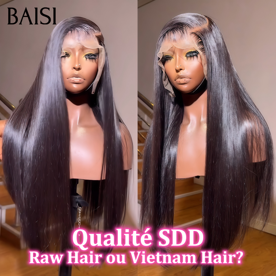 Qualité SDD Raw Hair ou Vietnam Hair?  Perruque 13x4 lace 100% Raw Hair en France lisse 22 pouces 109€  noir ou Vietnam Hair de luxe 259€ noir 100% human hair