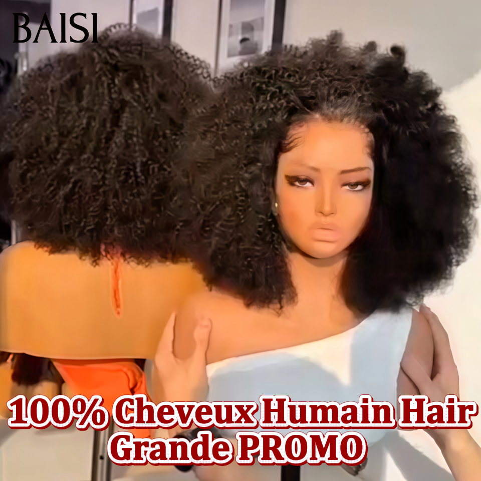 GRANDE PROMO 13X4 Lace Afro 10 pouce comme la vidéo en 100% Cheveux Humain Hair