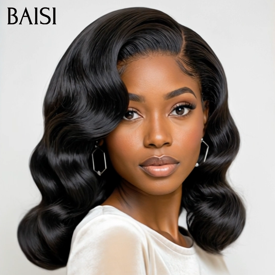 BAISI Confezione all'ingrosso 2 parrucche bob 120 euro 2x4 lace lisce con frangia 8Pollici colore Marrone e NERO 100% Capelli Umani