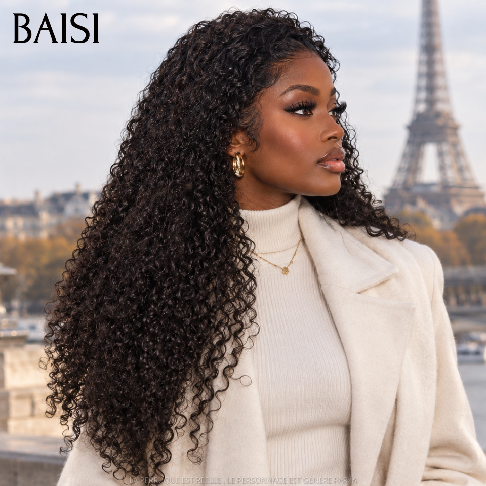 BAISI 13x4 Lace HD Perruque Longue Pixie ou Water ou Burmese 18 et 24Pouces A Partir de 148€  Promotion 155€ Couleur Noir 1B# 350% Densité Haute Qualité Prix Chaud en 100% Cheveux humains