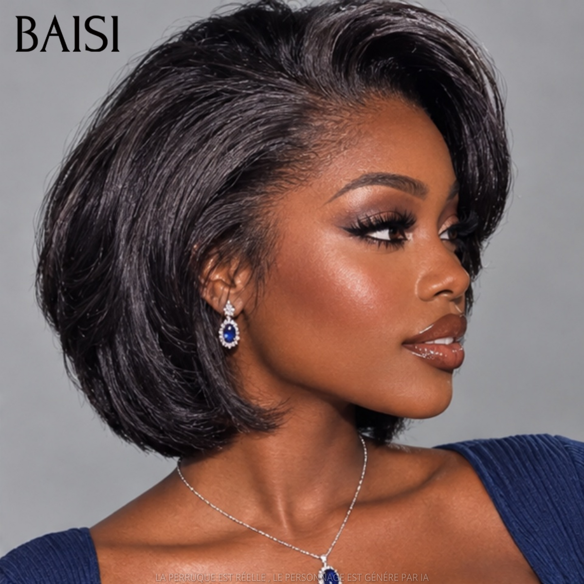 BAISI Closure 5x5 HD Lace Invisible Perruque Bob Coupe Dégradée 200% Densité 99€ en 100% Cheveux humains