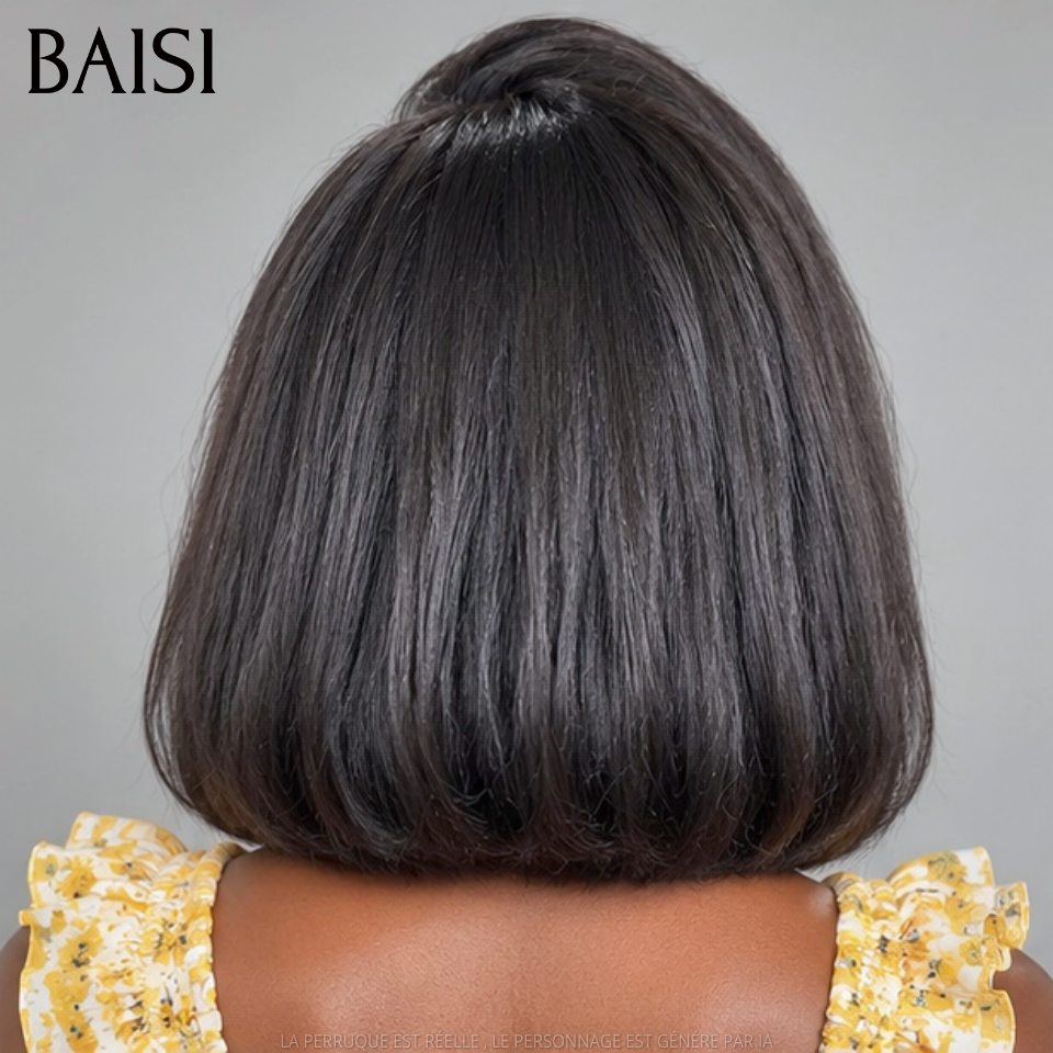 BAISI 13x4 lace frontal NOIR Kinky straight 10 Pouces Perruque BOB 85€ en 100% cheveux humains