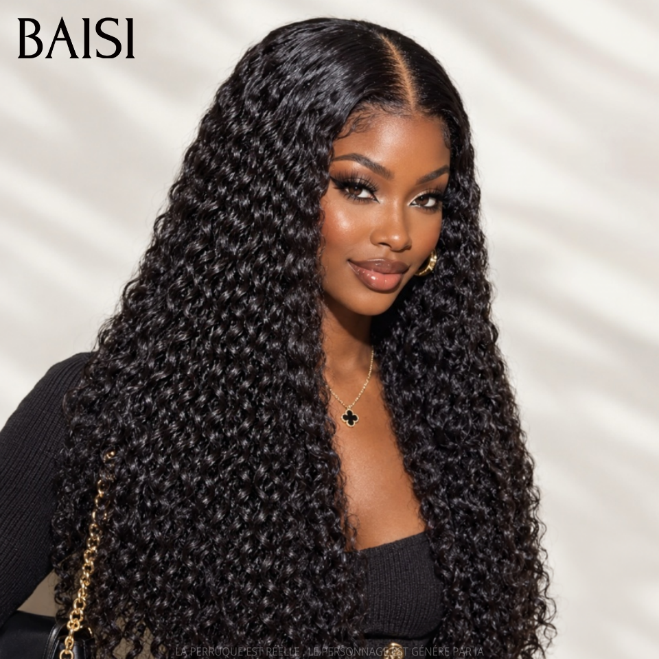 BAISI vente flash Achetez 1 + 1 Gratuite 138€ 13x4 lace frontal curly wave 20 Pouces et pixie perruque Lisse en 100% vrais cheveux humains