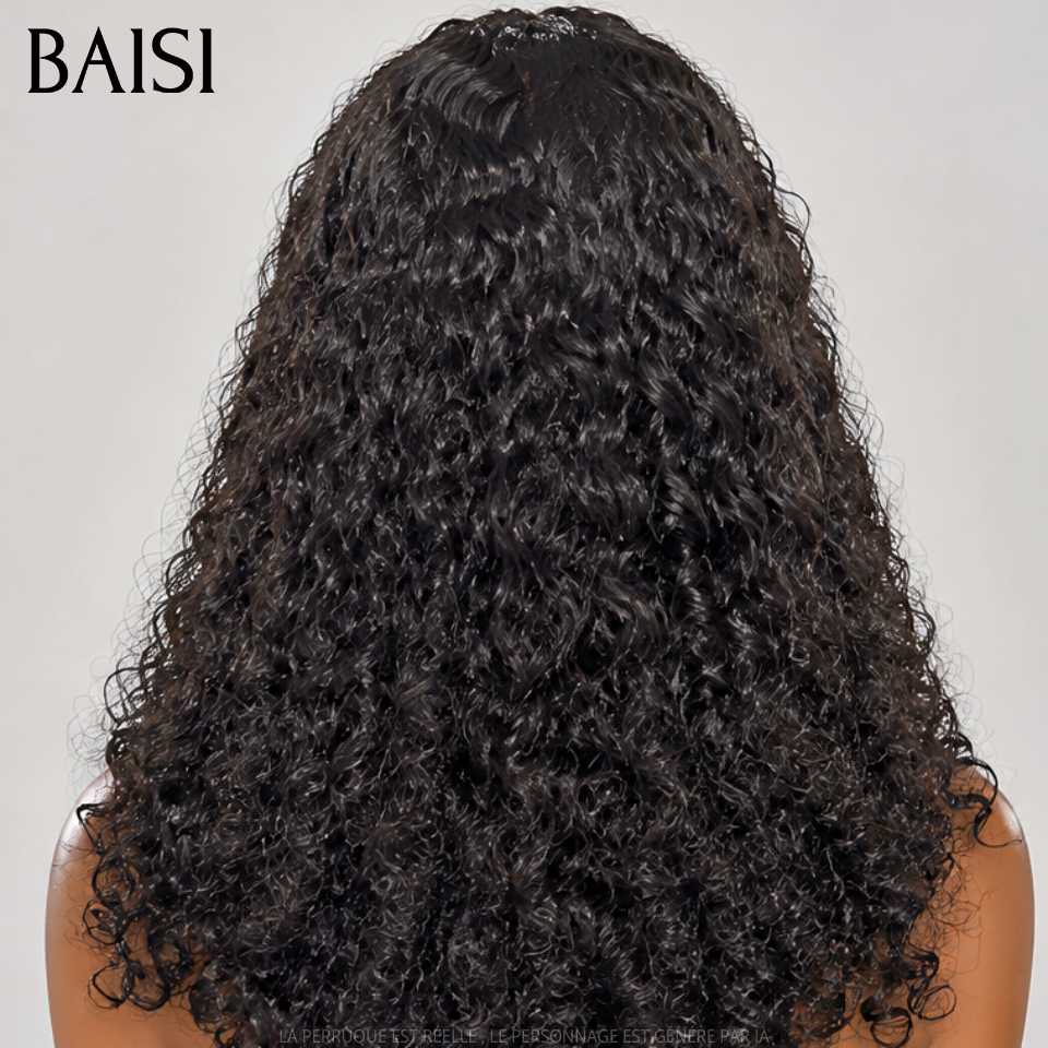BAISI 13x4 Lace Perruque Curly Roma 18Pouces 145€ Couleur Noir 1B# 100% Satisfait ou Remboursé en 100% Vietnam Hair Qualité Au Top