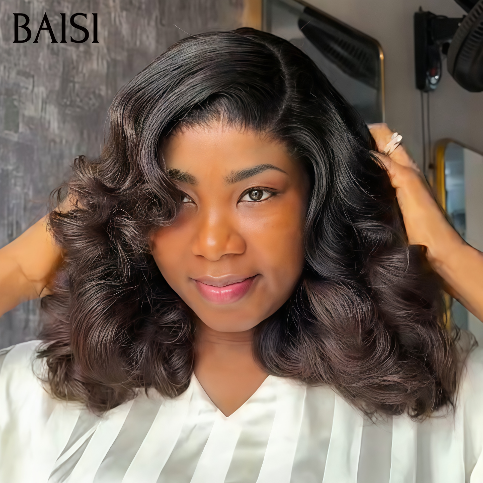 BAISI  2X6 lace 2 Perruques Lisse 8Pouces 79€ et Egg Wave 12Pouces 89€ 100% Vietnam Hair Excellente Qualité Déja en France en 100% Cheveux Humains
