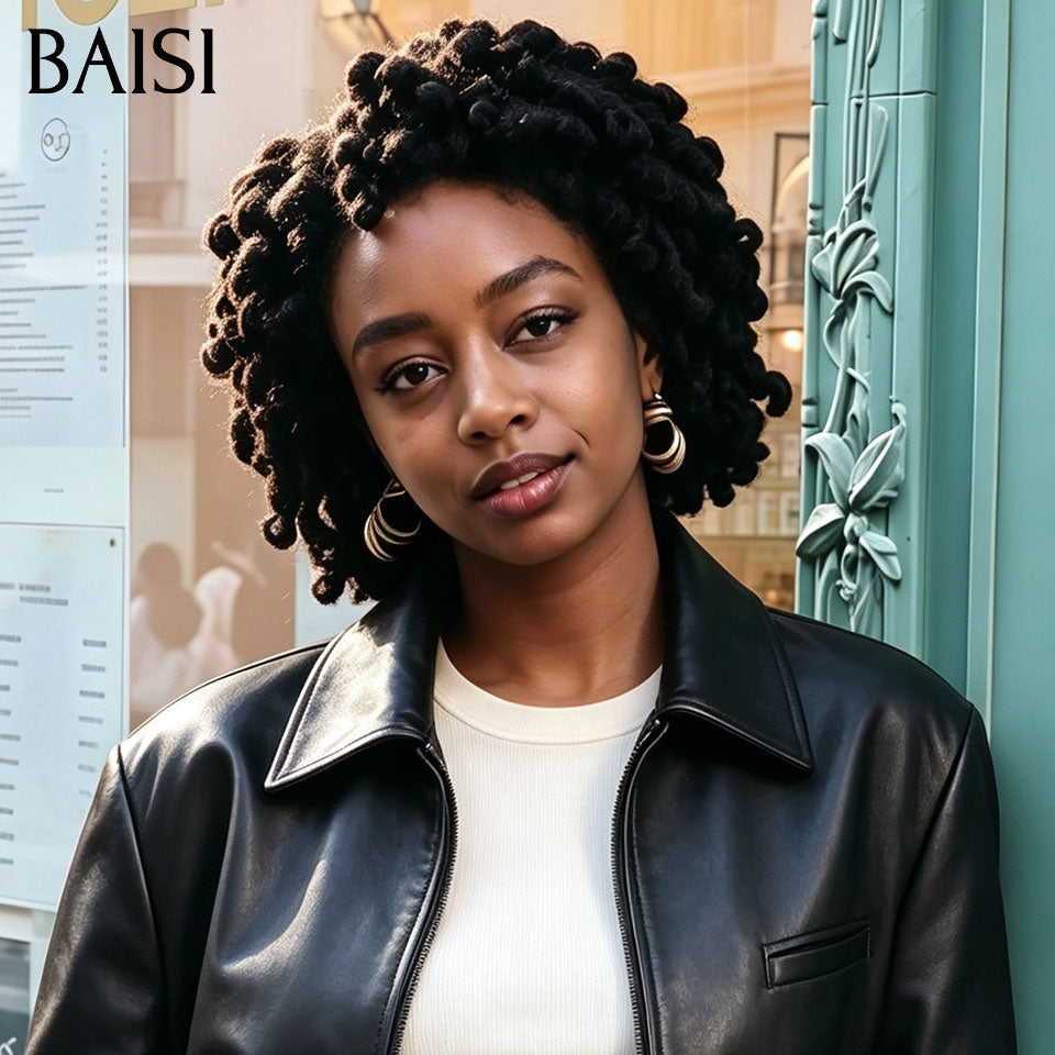 BAISI 13x4 lace Perruque Coiffée Grosse Boucle Double natte Rasta  Prête A Porter Beaucoup de Volume 169€ Très Bonne Qualité  en 100% Cheveux Humains