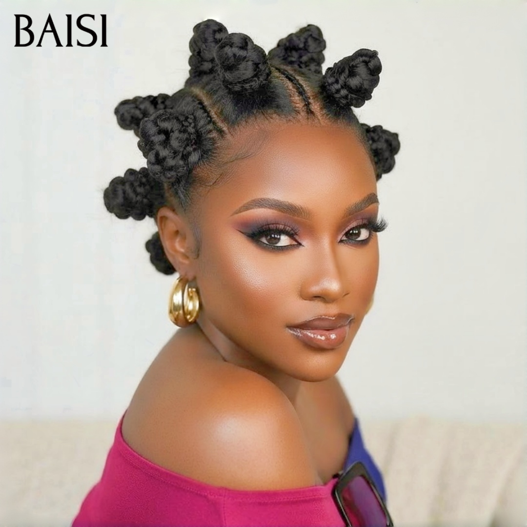 BAISI Full Lace Perruque Curly Déja Coiffée Dentelle Pleine 159€ Natter En Petites îles Original et Contre Chaleur en 100% Cheveux humains