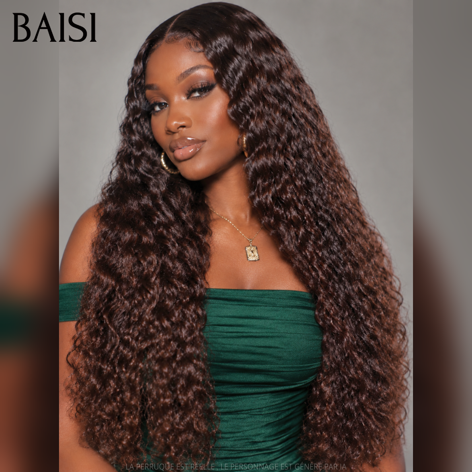 BAISI 2 Courtes 75€ pixie afro Sans Colle ou 2 Perruques sans colle Body wave et curly wave 18 pouces en 100% vrais cheveux humains VIP150