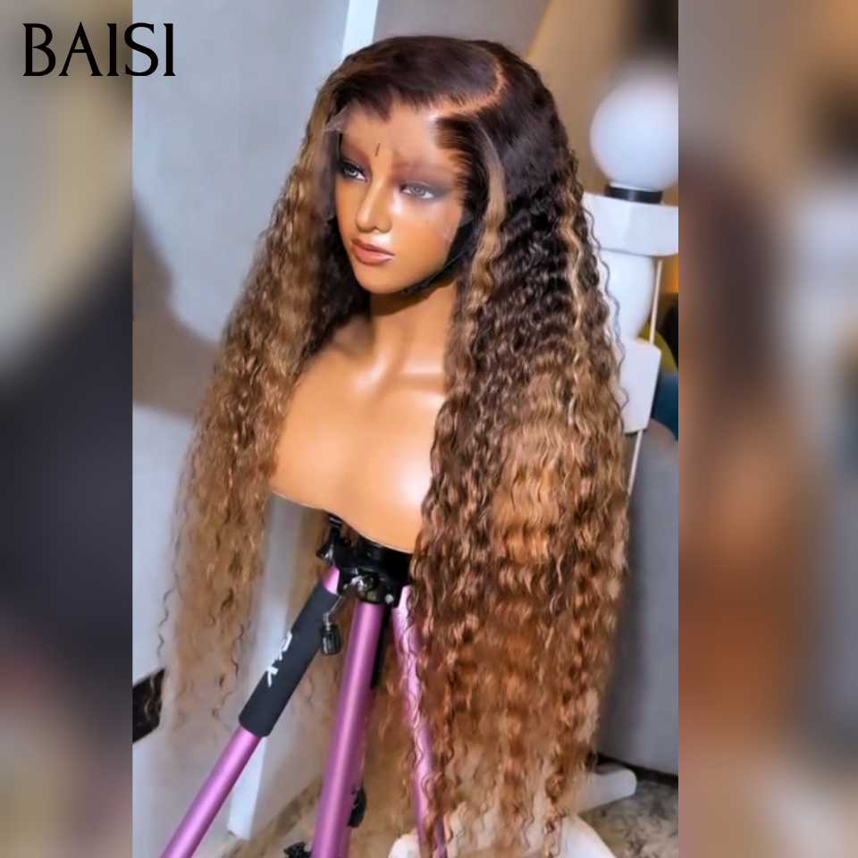 BAISI  2 Perruques Noir 1B# et Mixte 4/27# 20pouces ou 30pouces pour revendre  Bonne Densité en 100% vrais cheveux humains