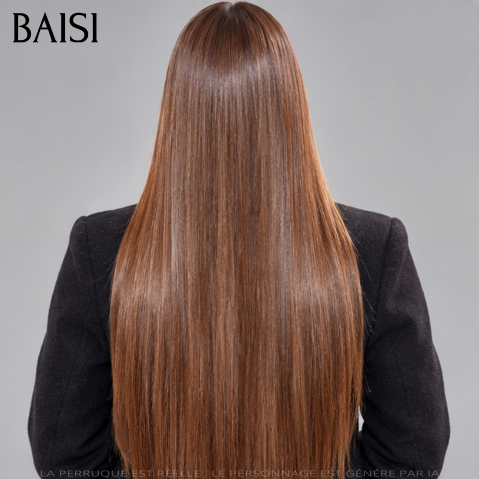 BAISI 13x4 lace frontal Perruque Grande Promo 18 pouces 119€ Lisse raw hair produit en couleur Marron ou 18 pouces Vietnam Hair en 100% Cheveux Humains