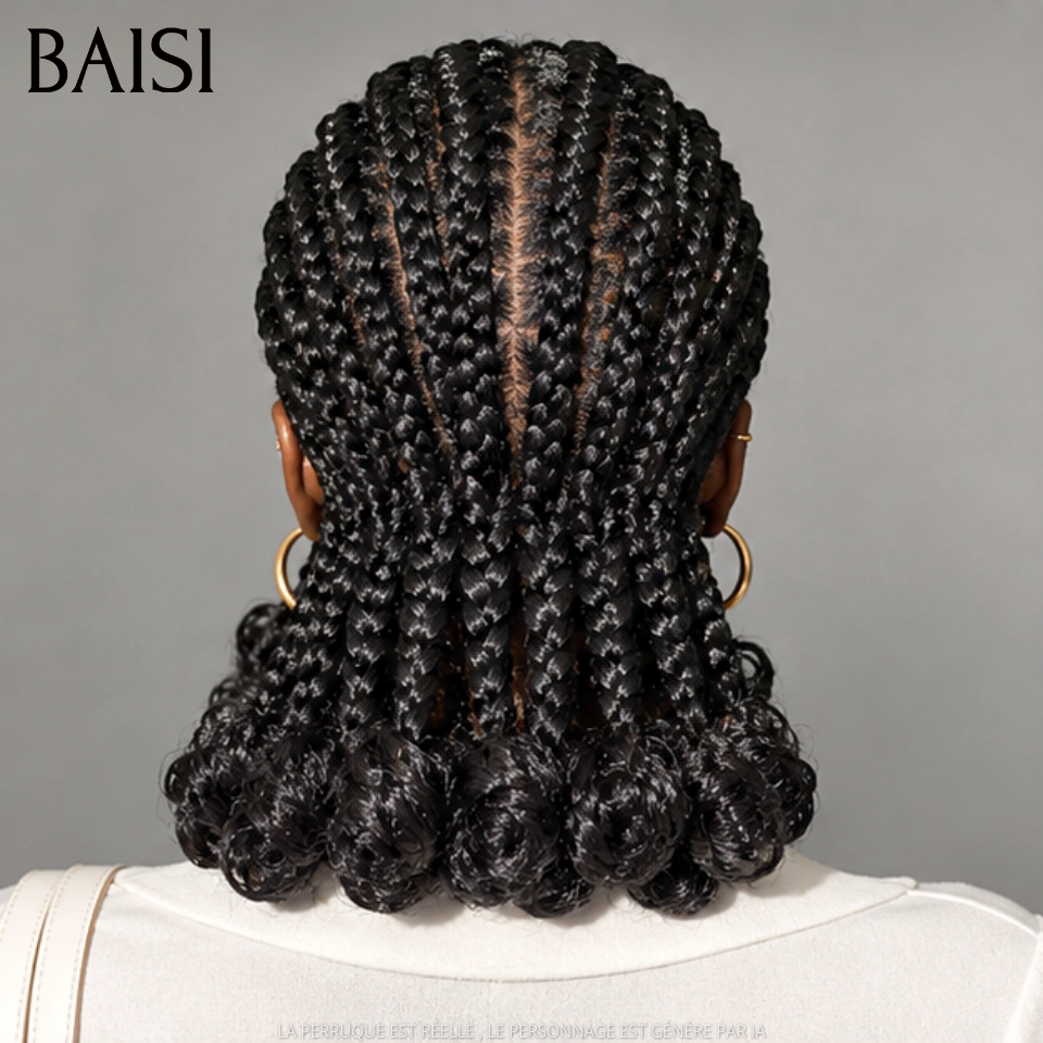 BAISI Full Lace Perruque Coiffée Superbe Natte Toute Faite 169€ Elégante et Charmante en 100% Identique en 100% Cheveux humains