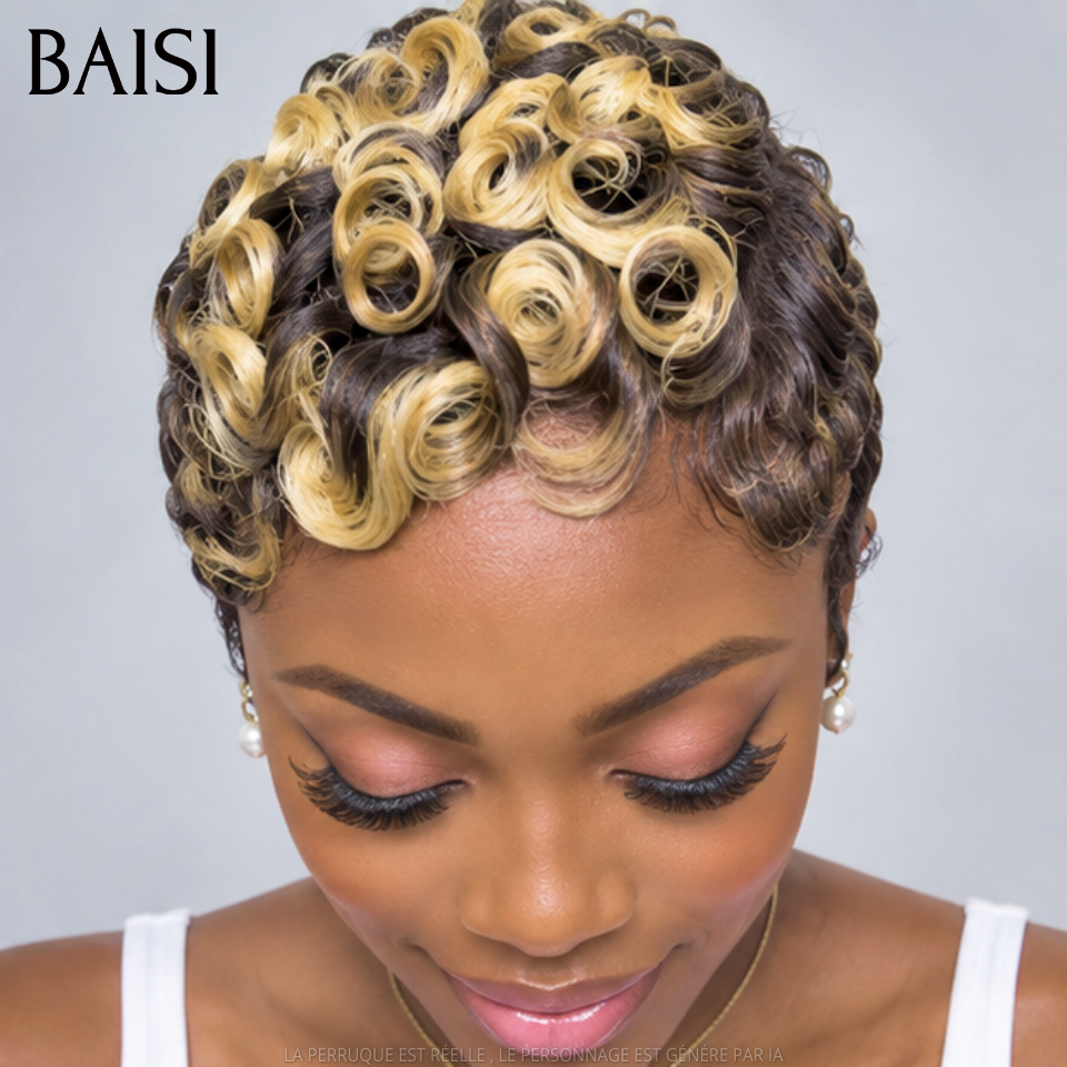BAISI Perruque PROMO Chioma 45€  sans Colle Fabriqué à la machine en 100% vrais cheveux humains