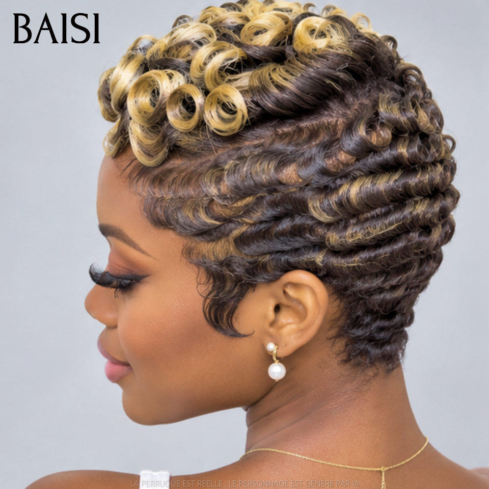BAISI Perruque PROMO Chioma 45€  sans Colle Fabriqué à la machine en 100% vrais cheveux humains