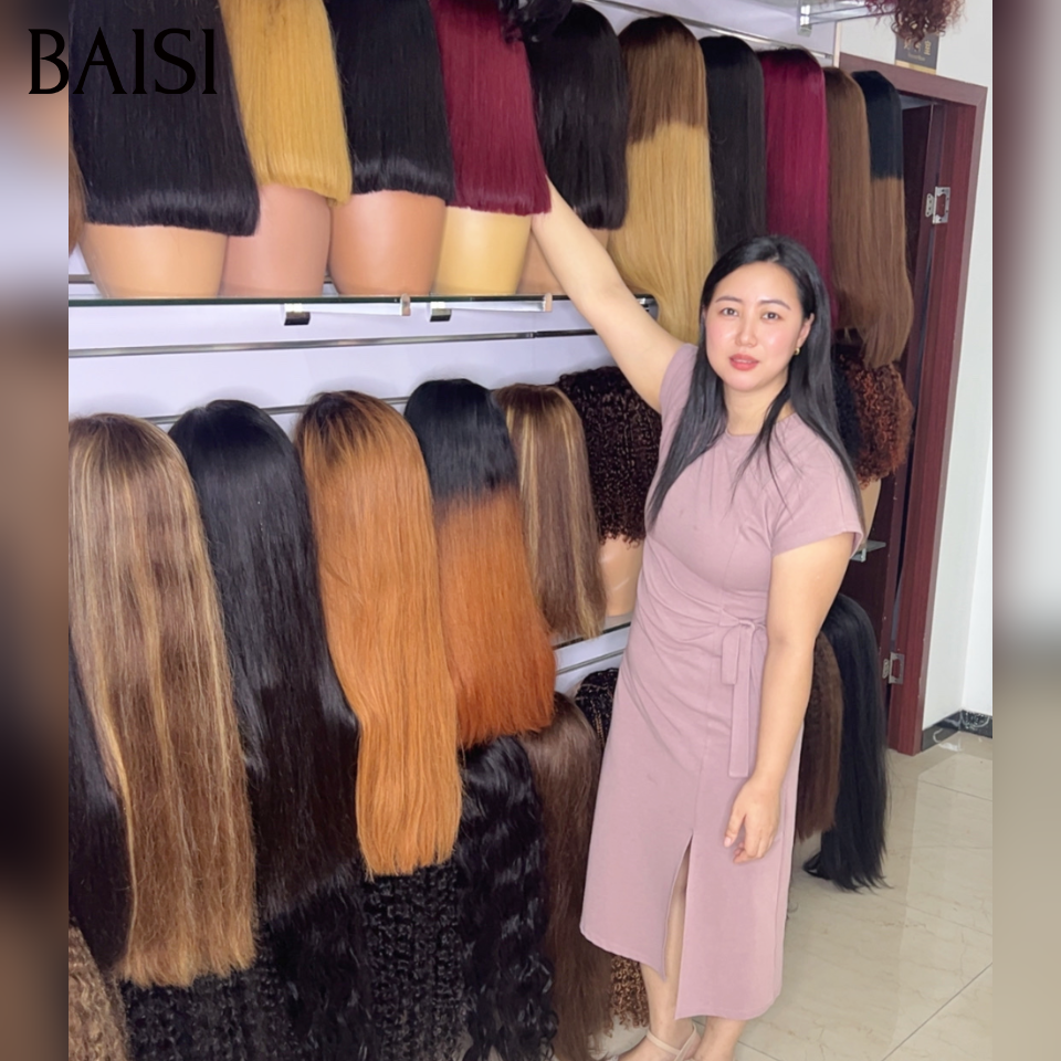 BAISI 2x6 lace Lot 5 Perruques 100% Vietnam Hair Lisse 12 Pouces Différentes Couleurs Disponible Pour Revendre Très Bonne Qualité en 100% Cheveux Humains