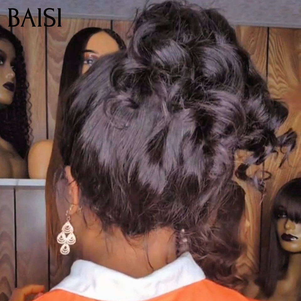 BAISI 360 Lace Perruque Wavy Bouclée Coiffure Chignion Prêt à Porter 100% Identique en Lace 360 ou Full Lace Très Classe Moitié Prix en 100% Cheveux Humains MP50