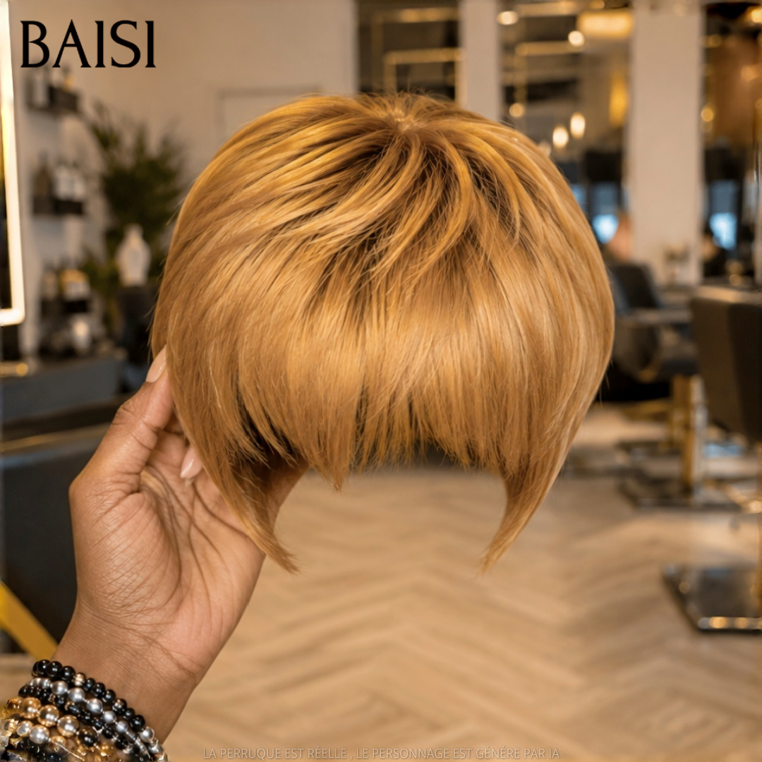 BAISI Grande Promo petite coupe en couleur #4#30 ou noir sans colle sans lace 100% fabriqué à la machine En 100% Cheveux Humains #026
