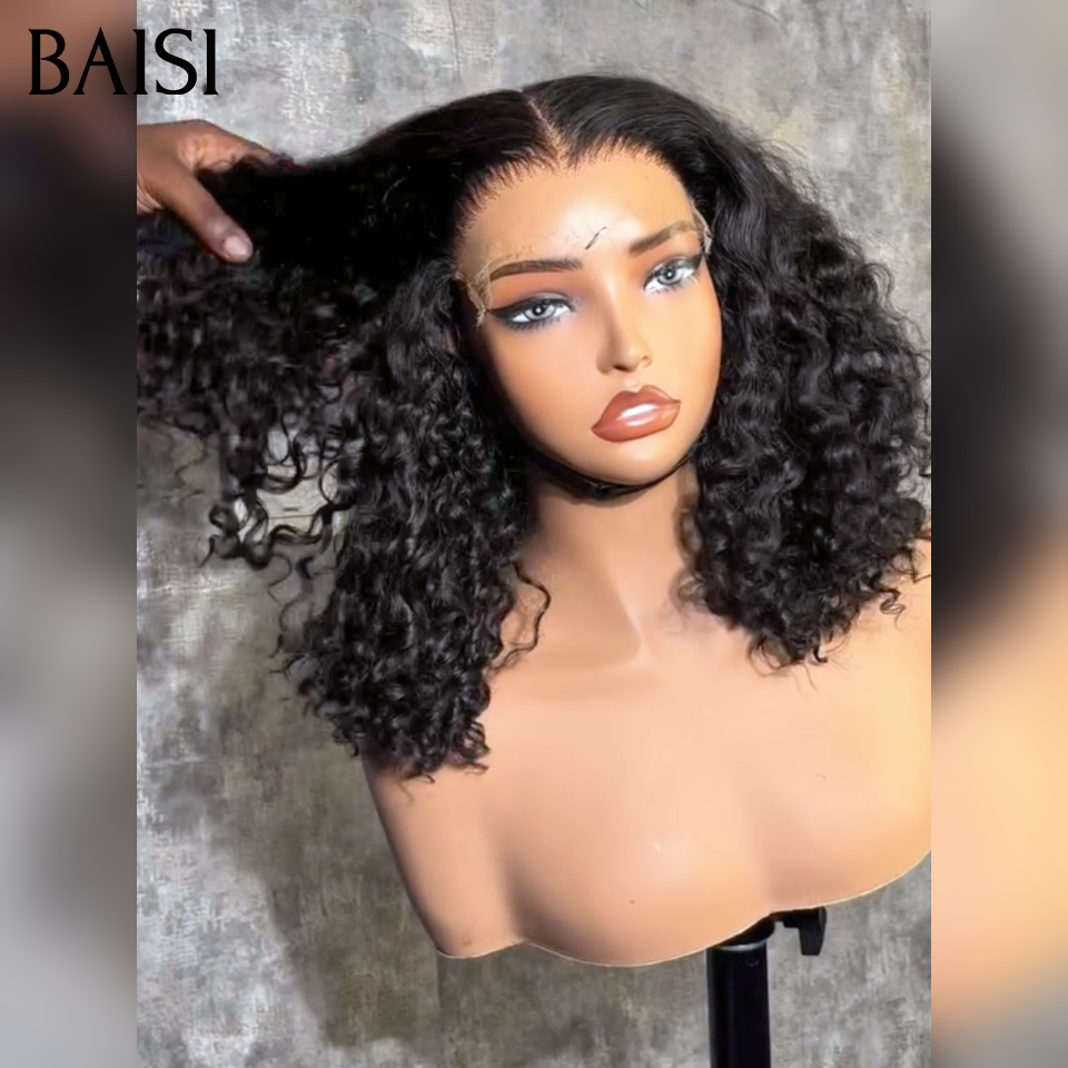 BAISI 4X4 lace Perruques Curly Beaucoup de Volume Très facile à Revendre Meilleur Rapport Qualité Prix en 100% vrais cheveux humains