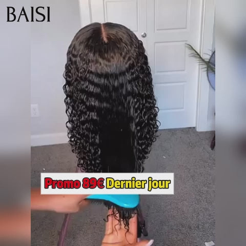 BAISI 13x4 Lace Frontal Perruque Afro Curl 16 Pouces 89€ en 100% Vrais Cheveux Humains