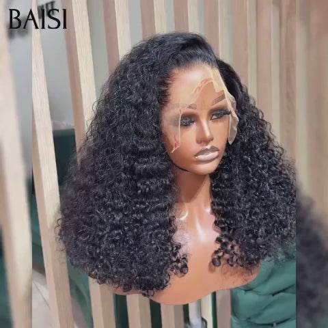 BAISI Achetez 2 perruques minimum au prix d'usine fournisseur 13x6 Lace Frontal Perruque water wave Sans Colle Lace déjà couper Facile à Porter en 100% Raw Hair( pas besoin de code)