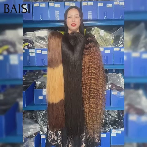 BAISI PROMO Ventes En Gros 3 Perruques 299€ 13X4 lace frontal 26 Pouces Lisse et curly en 100% cheveux humains