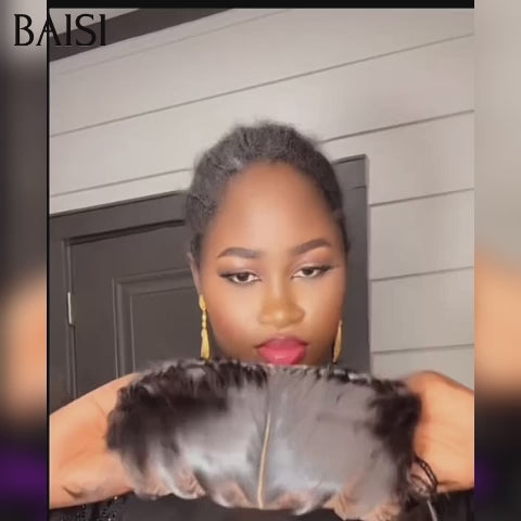 BAISI PROMO 1 Frontale + 1 Perruque = 99€ Lace Frontale avec natte prête à porter sans colle simple et efficace résultat beau et naturel   En 100% Cheveux Humains