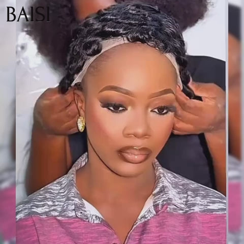 BAISI Vente Flash 13X4 Lace Perruque chioma finger wave ou afro curly -905  En Couleur Naturelle