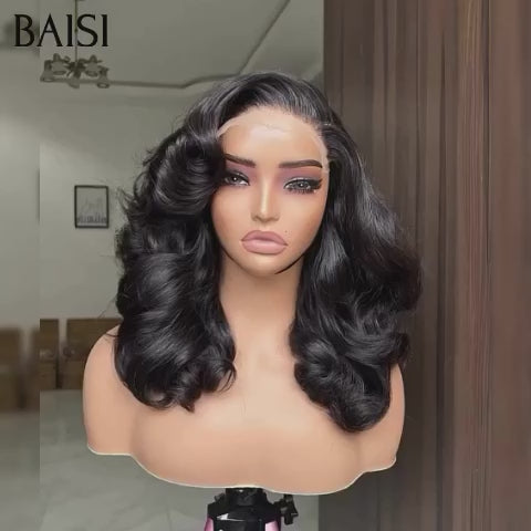 BAISI Vente 100% Perte Reçu 48H TVA 0€ 4X4 perruque Body Wave 18 Pouce 95€ en 100% cheveux humainsBS65