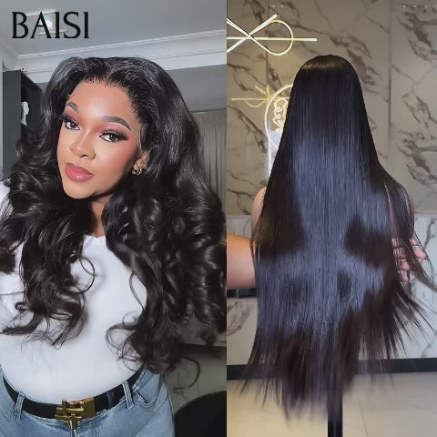 BAISI Achetez 1 +1 Gratuite = 199€ Réduction avec code promo lace closure 22 pouces body wace et lisse en 100% vrais cheveux humains