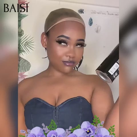 BAISI Grande Promo 4X4 closure Bob Perruque Naturelle Lisse 8 Pouces 55€ En 100% Cheveux Humains