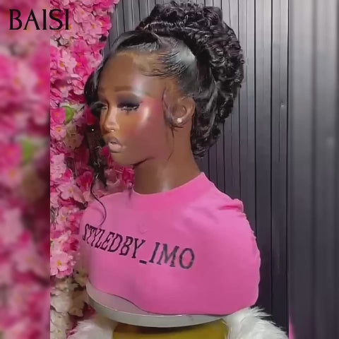 BAISI Coiffure de luxe Edwina Perruques Mariage Prête à porter chignon et personalisation comme sur la vidéo 100% identique avec lace frontale événement spécial