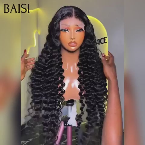 BAISI Offre spéciale 4X4 lace Closure Perruques Bax Prix 119€ Naturelle wave 24 Pouces  NOIR pour revendre en 100% vrais cheveux humains