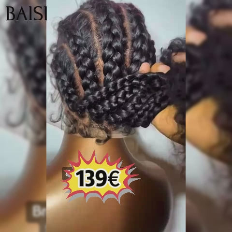 BAISI Nouvelle Arrivée Promo Full lace 139€ Nattes Longue 100% cheveux humains avec baby hair coiffure naturel 100% Cheveux humain