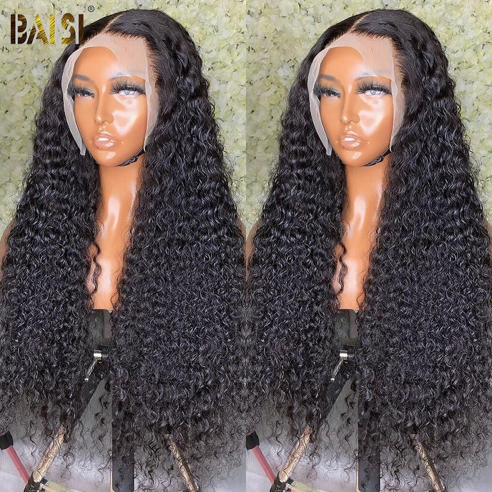 BAISI Achetez 2 perruques  minimum au prix d'usine fournisseur Perruque Naturelle En Lace 13X4 Frontal Curly  En 100% Cheveux Humains  (Pas Besoin de Code)