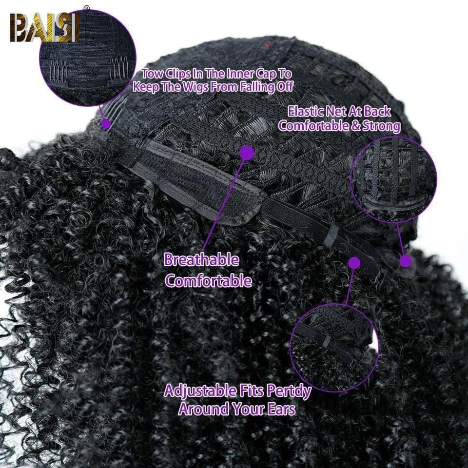 Peluca Sintética Recta BAISI Con Flequillo Corte Chino Sintético 1081