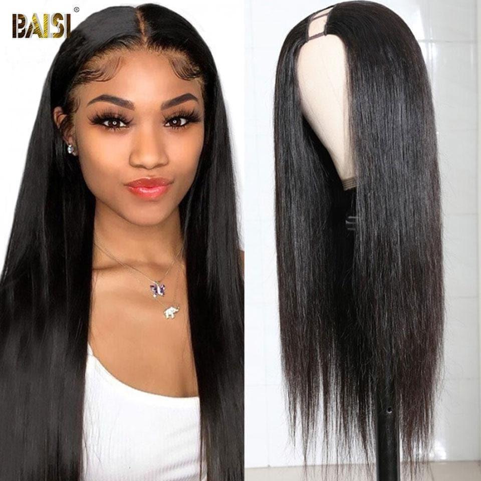 BAISI U PART PERRUQUE SANS LACE en 100% cheveux humains