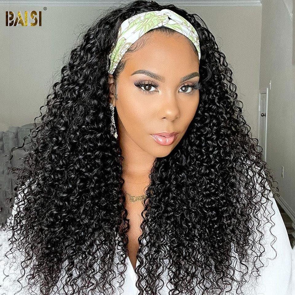 BAISI Perruque Bandeau Frisée Curly Fabriquée A La Machine 12 pouce 69€ 100% Cheveux humains