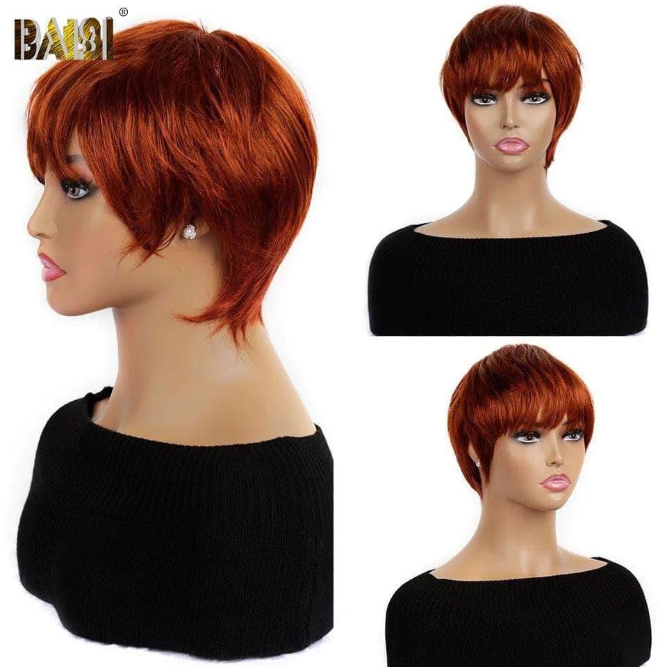 BAISI Flash Offer 46€ Pixie Finger Wave Wig short cut and short cut #350 machine made