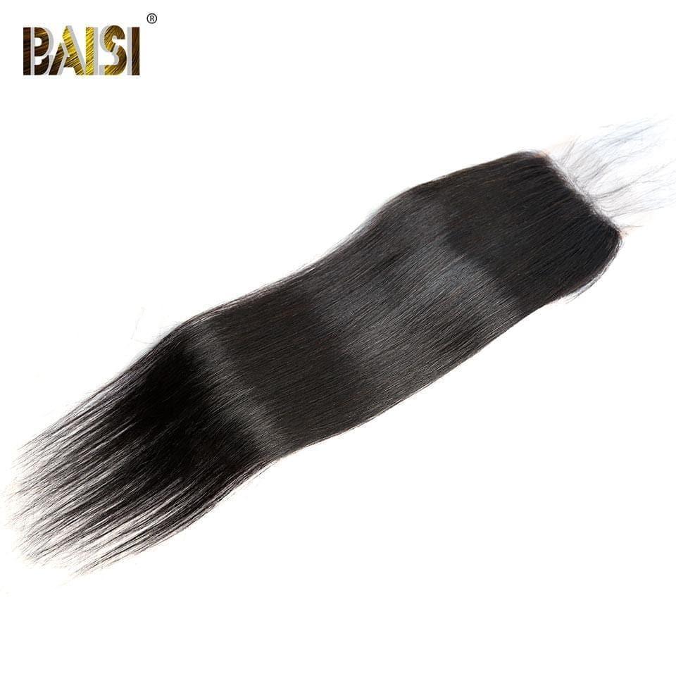 BAISI 4x4 glatter Spitzenverschluss mit kleinen gebleichten Knoten